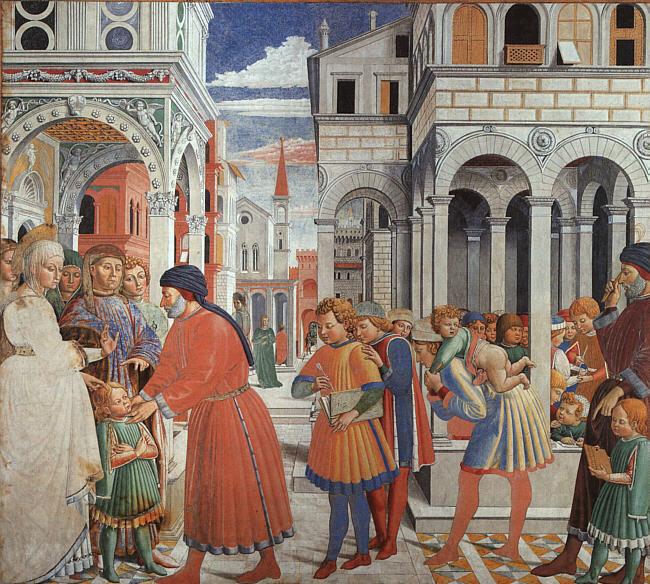 Benozzo Gozzoli The School of Tagaste Norge oil painting art